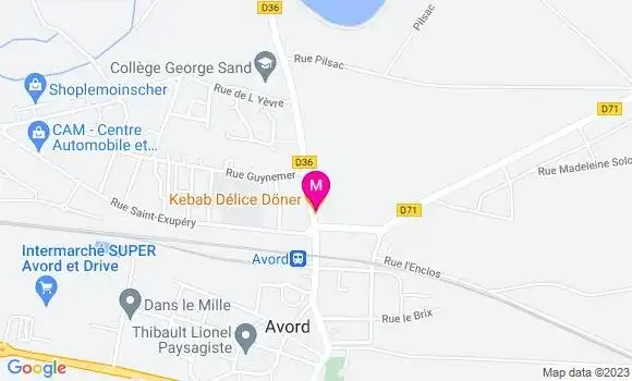 Localisation Kebab Le Délice du Döner