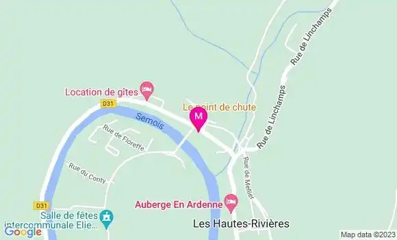 Localisation Restaurant  Le Point de Chute