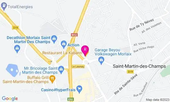 Localisation Restaurant  La Kabann