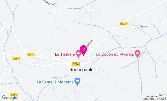 Localisation Restaurant  Le Relais de Rochepaule