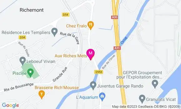 Localisation Restaurant  Aux Riches Mets