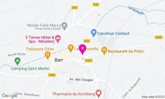 Localisation Brasserie de la Poste