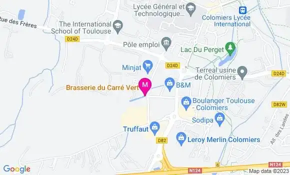 Localisation La Brasserie du Carré Vert