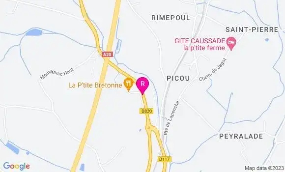 Localisation Restaurant  La P