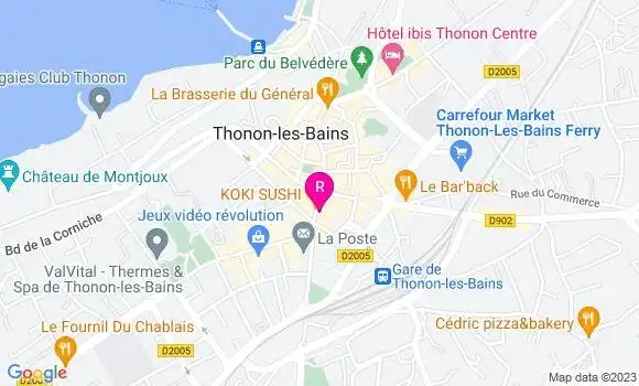 Localisation Brasserie les Hauts du Lac