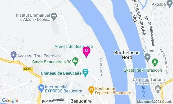 Localisation Restaurant  La Guinguette des Arènes