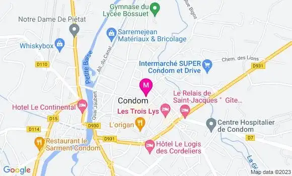 Localisation Restaurant  Les Quatre Mousquetaires
