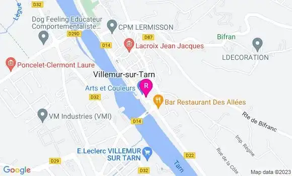 Localisation Restaurant Bar Bar de la Tour