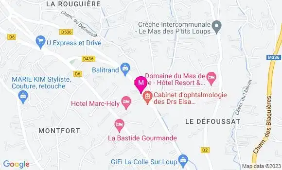 Localisation Restaurant  Les Muriers