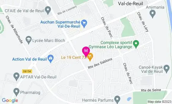 Localisation Restaurant  Le 19 Cent 73