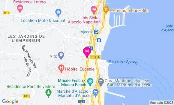 Localisation Restaurant Bar Le Valinco