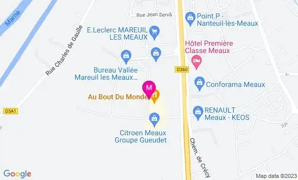 Localisation Restaurant  Au Bout du Monde