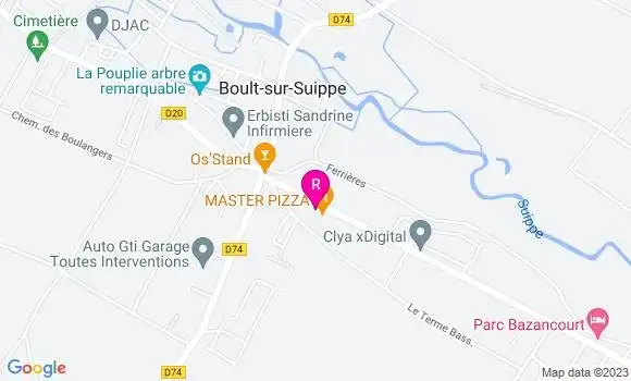 Localisation Restaurant  Master Pizza