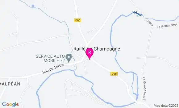 Localisation Auberge de Ruillé