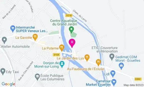 Localisation Le Bistrot du Loing