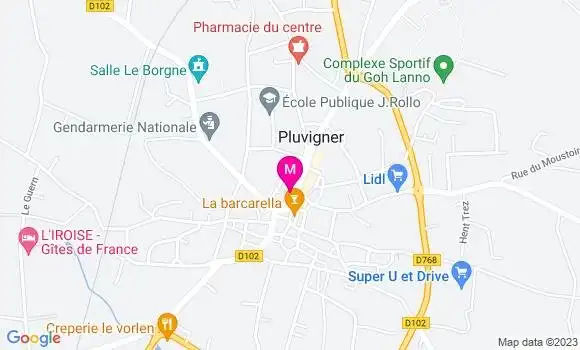 Localisation Pizzeria Le Scampi