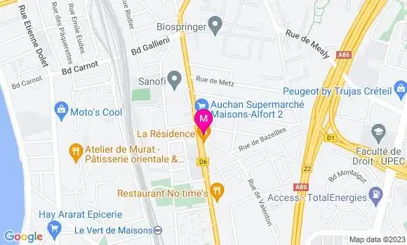 Localisation Restaurant  La Résidence