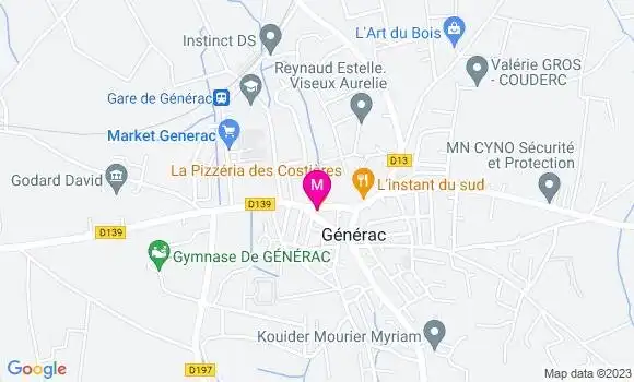 Localisation Pizzeria Chez Roukinou