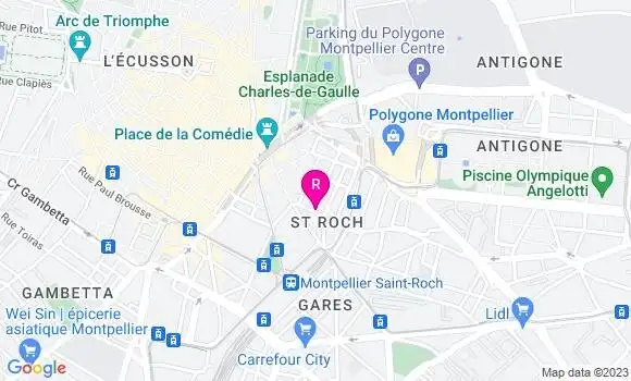 Localisation Restaurant  A la Braise