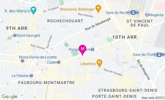 Localisation Brasserie Le Montholon