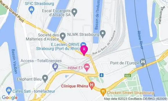 Localisation Restaurant  Au Bateau du Rhin