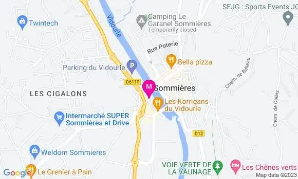 Localisation Brasserie Chez Tibère