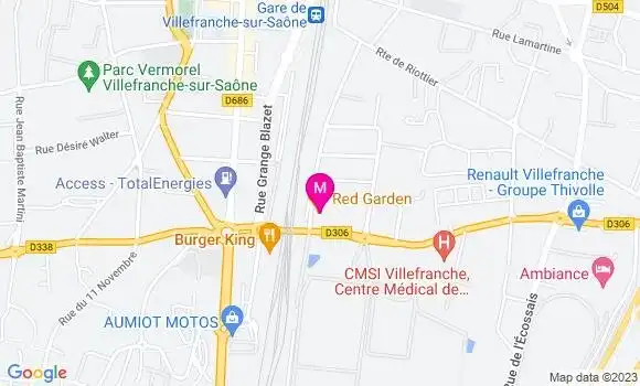 Localisation Restaurant  Red Garden