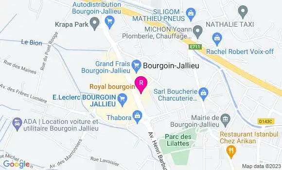 Localisation Restaurant Asiatique Royal Bourgoin