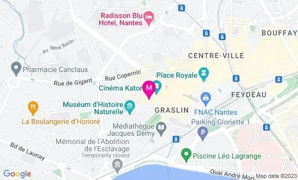 Localisation Restaurant Bar Le Graslin de Folie