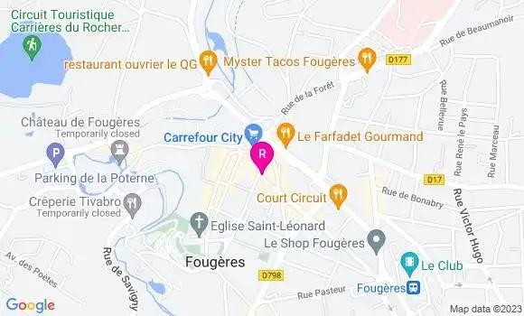 Localisation Restaurant  La Tête Noire