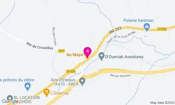 Localisation Restaurant  Au Maya