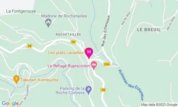 Localisation Auberge de Rochetaillée