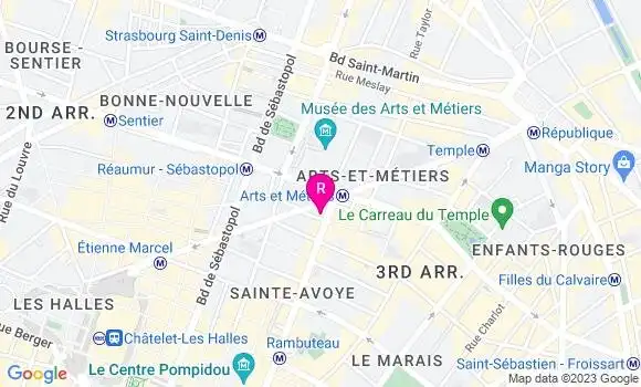 Localisation Restaurant  Royal Beaubourg