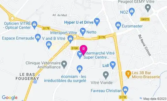 Localisation Brasserie Le Brass K Fé