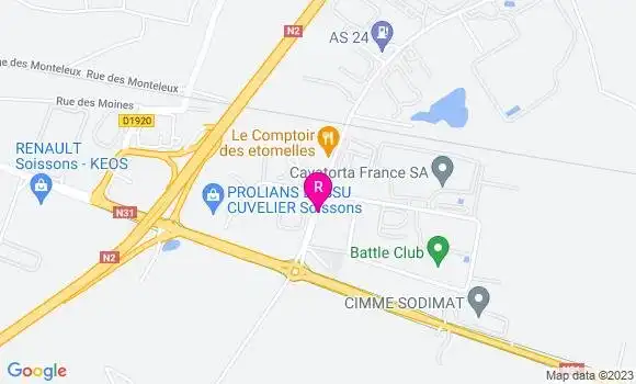 Localisation Restaurant  Le Comptoir des Etomelles