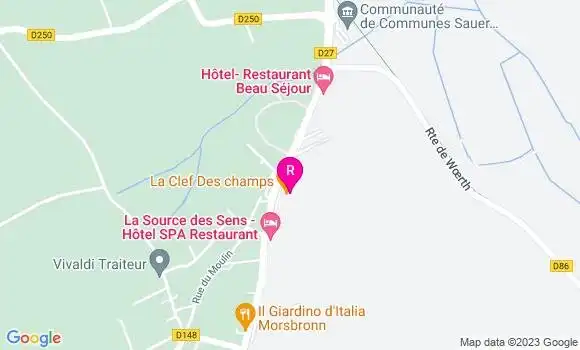 Localisation Restaurant  La Clef des Champs