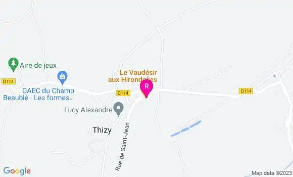 Localisation Restaurant  Le Vaudésir aux Hirondelles