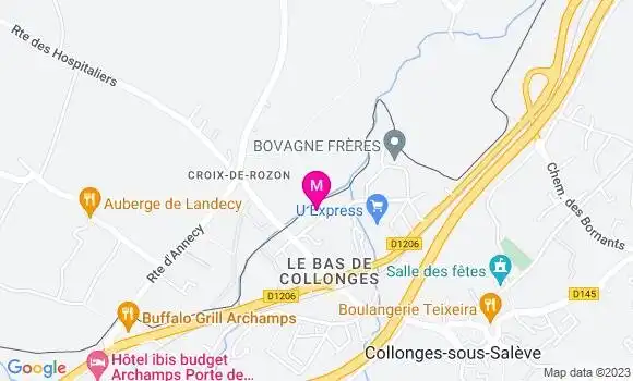 Localisation Auberge de Collonges