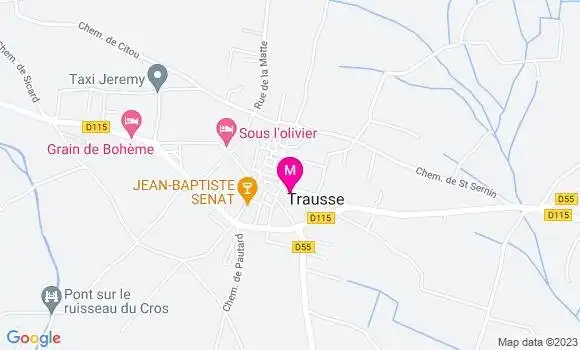 Localisation Restaurant  La Table des Vignerons