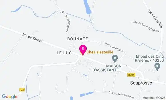 Localisation Restaurant  Chez Sissouille