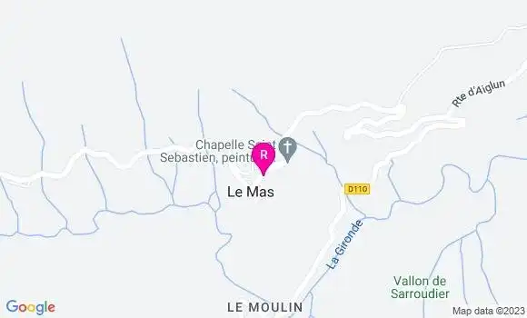 Localisation Auberge le Mas