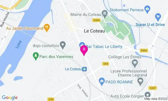 Localisation Bar Restaurant de la Poste
