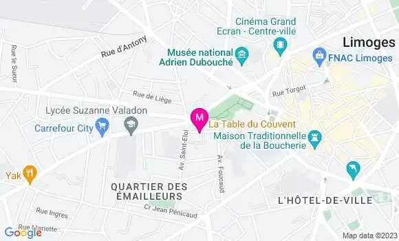 Localisation Restaurant  La Table du Couvent