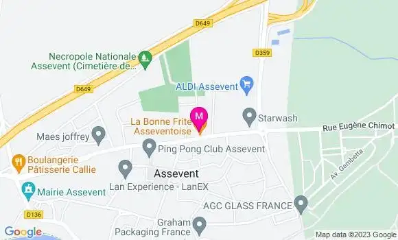 Localisation Restaurant  La Bonne Frite Asseventoise