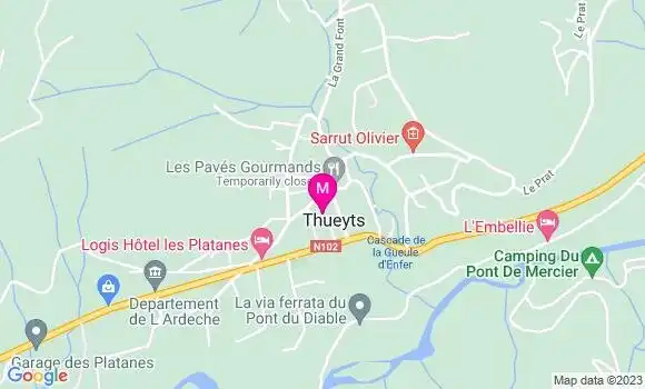 Localisation Pizzeria Aux Couleurs d