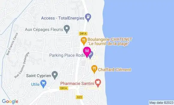 Localisation Restaurant  Le Méditerranée