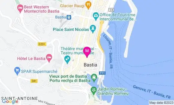 Localisation Restaurant Bar Le Sax
