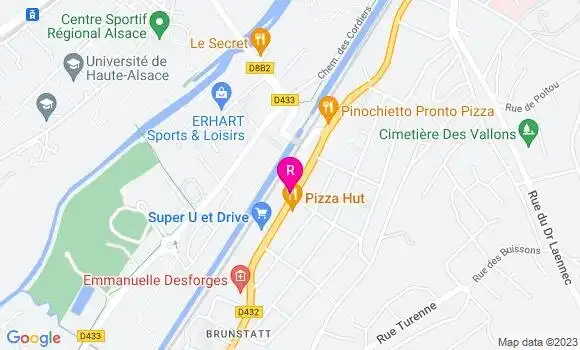 Localisation Restaurant  Avenue 294