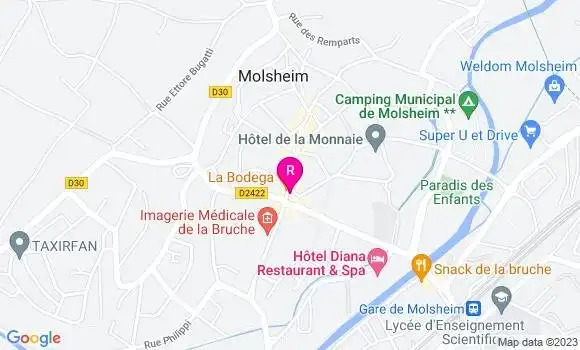 Localisation Restaurant Snack Snack du Centre