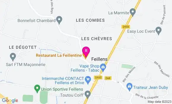 Localisation Restaurant  La Feillentine